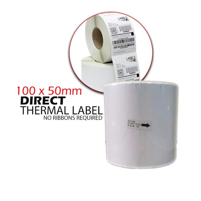 Blank Thermal Labels [DIRECT] 4" x 2" labels | 100mm x 50mm | 1 Roll x 960pcs